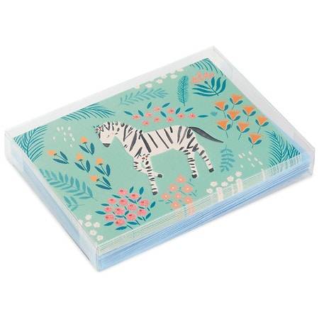 Hallmark Blank Note Cards (zebra in meadow) (10 ct)