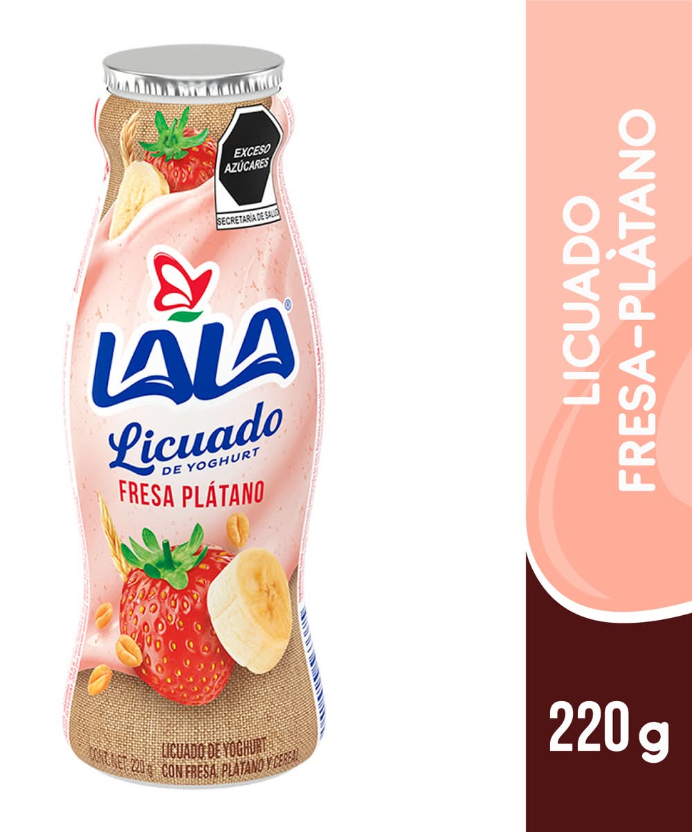 Lala Licuado de yoghurt sabor fresa plátano-Entrega a Domicilio En