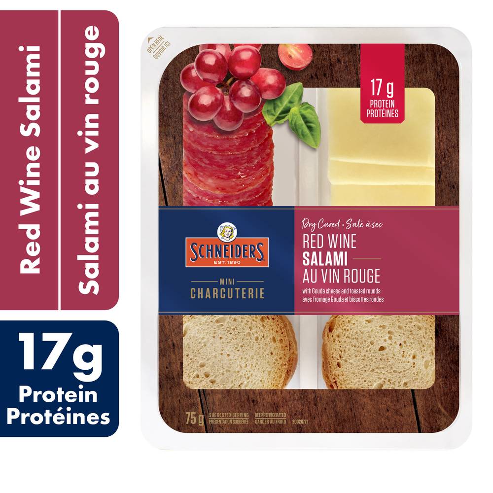 Schneiders Dry Cured Red Wine Salami Snack Kit (75 g)