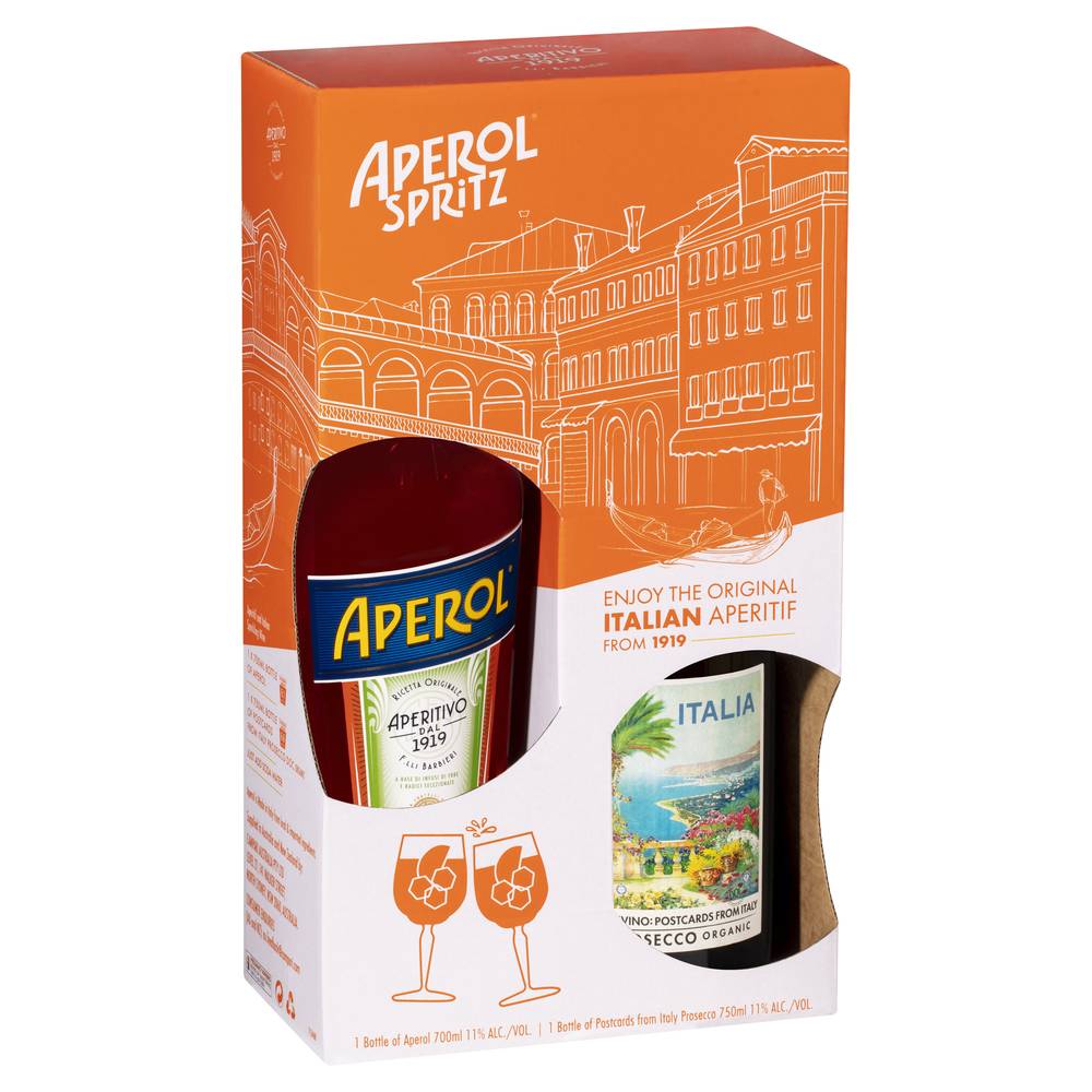 Aperol & Postcard Prosecco Spritz Pack 1.45L ea
