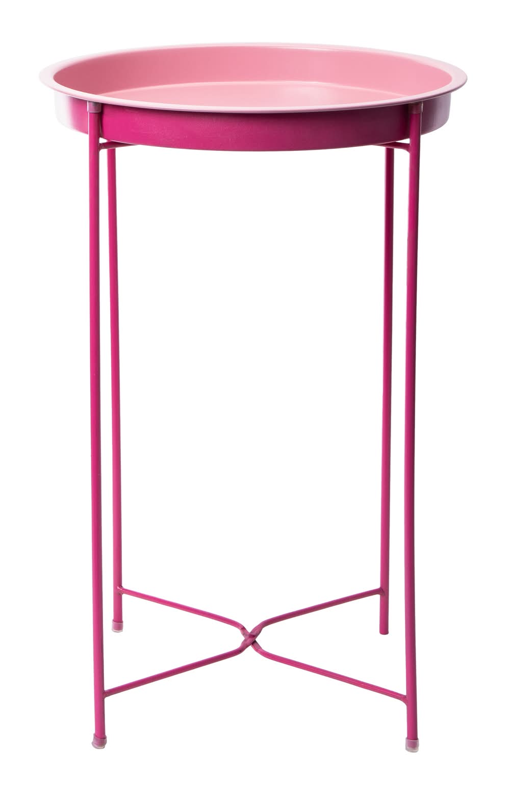 Modern Metal Tray Table Pink