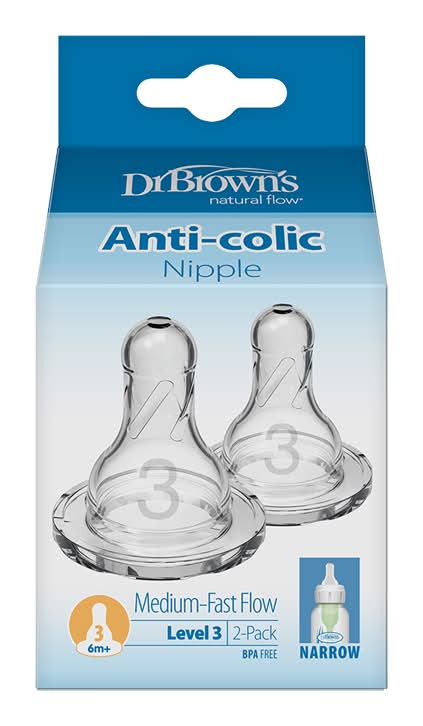 Tetines en silicone de dr. brown's standard, niveau 3 paquet de 2 (paquet de 2) - dr. brown's standard level 3 silicone nipples- 2 pk (dr. brown's standard level 3 nipples)