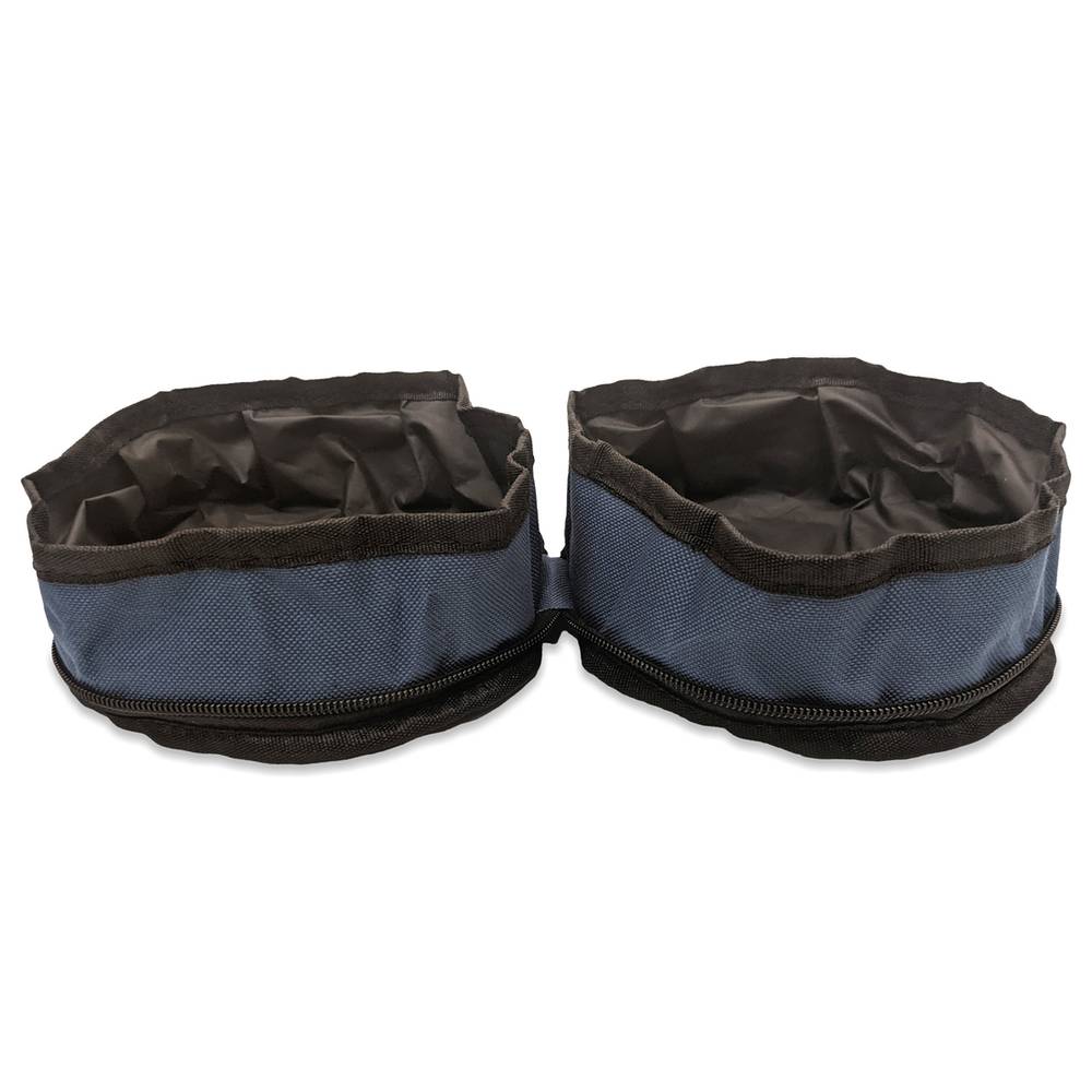 Play On Dual Travel Bowl With Zip, Dark Blue