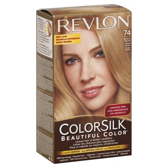 Revlon Colorsilk Medium Blonde 74 Permanent Color