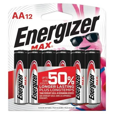 Energizer Max Aa Longest Lasting Alkaline Batteries (12 ct)