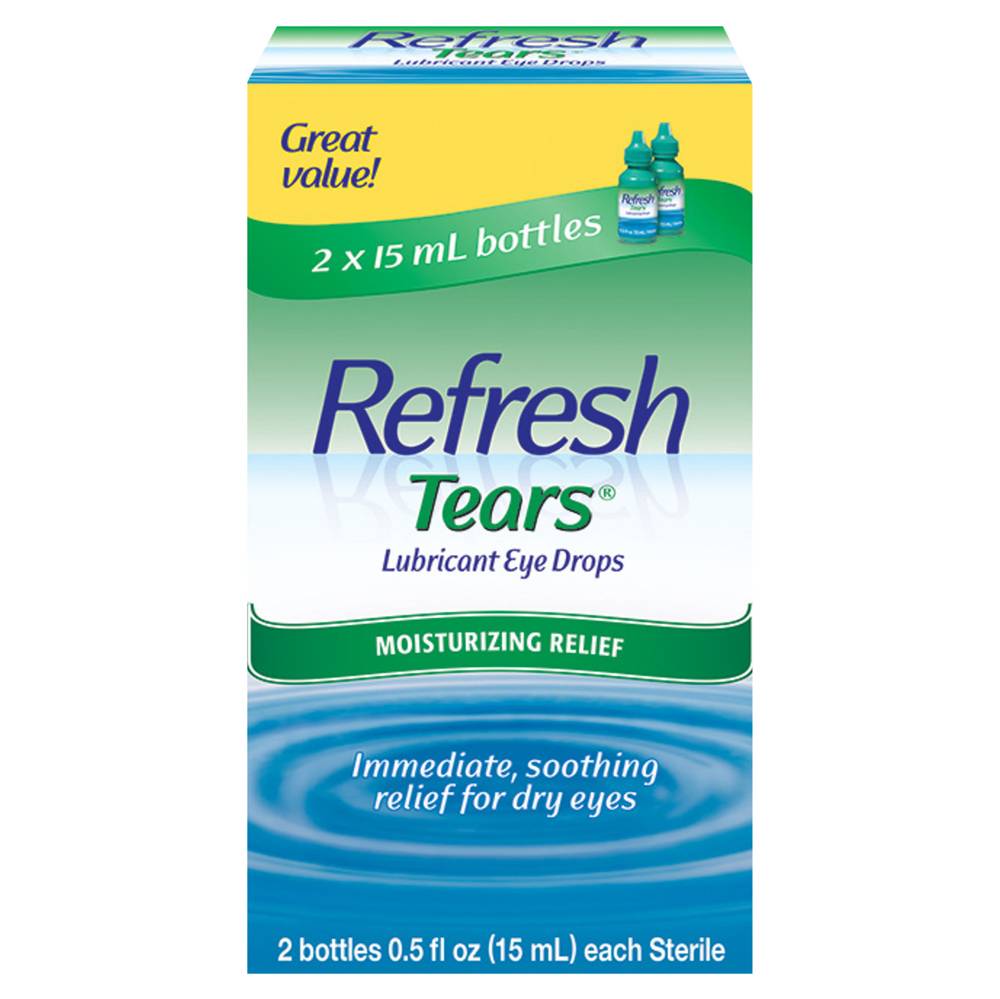 Refresh Tears Moisturizing Relief Lubricant Eye Drops (2 ct)