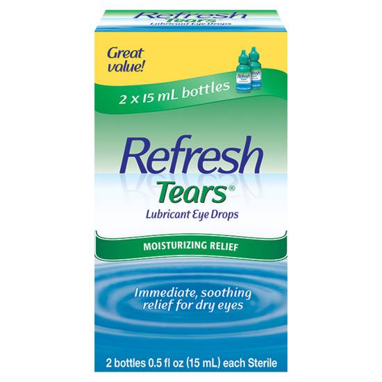 Refresh Tears Moisturizing Relief Lubricant Eye Drops (2 ct)