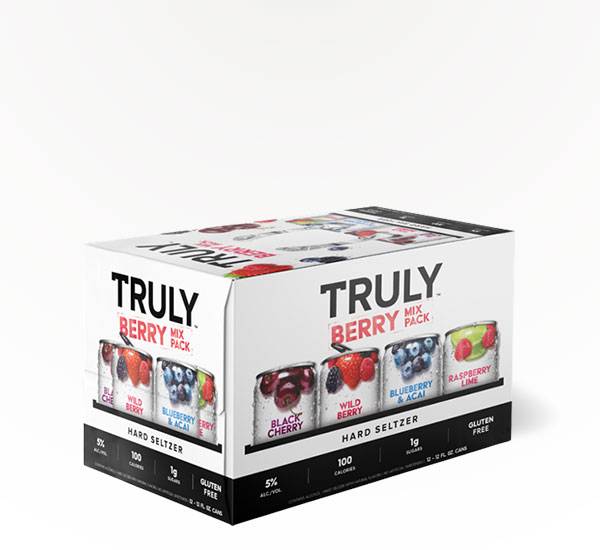 Truly Berry Mix Hard Seltzer Variety pack (12 pack, 12 fl oz) (cherry wild berry blueberry strawberry lime)