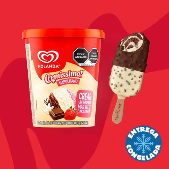 Helado Napolitano 900ml + Magnum Remix