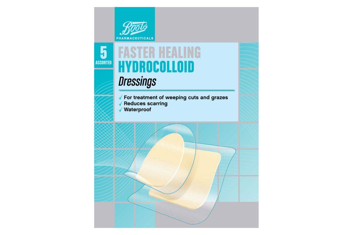 Boots Faster Healing Hydrocolloid Dressings (Pack of 5 Assorted)