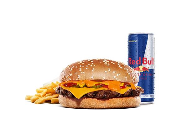 にんにく ガーリック シングルL RB-Set / Ninniku Garlic Burger Single Large Red Bull Set