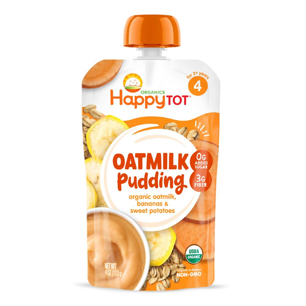 Happy Tot Oatmilk Pudding Organics Oatmilk, Bananas & Sweet Potatoes