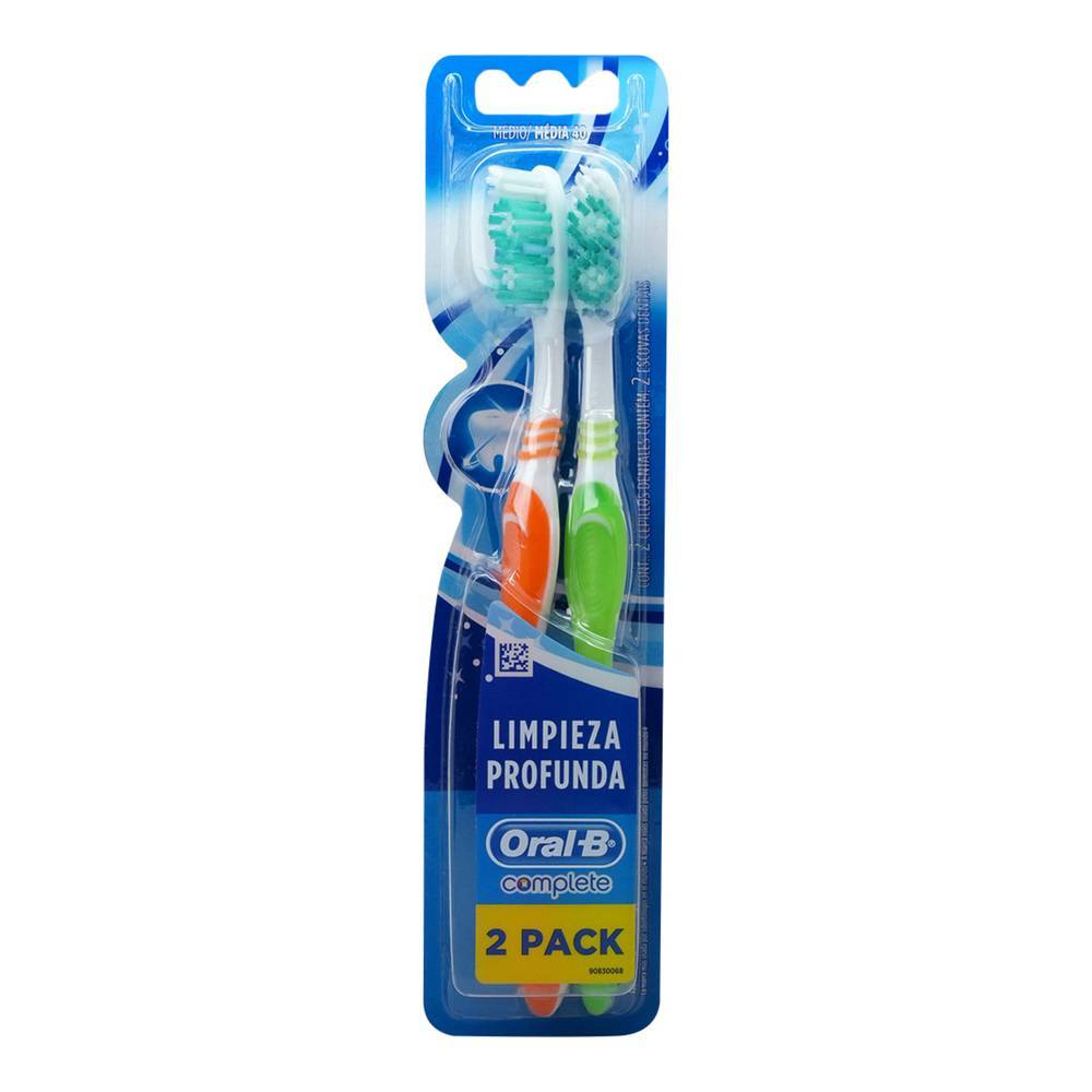 Oral-b cepillos de dientes limpieza profunda (blister 2 piezas)