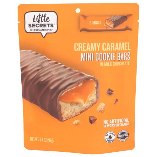 Little Secrets Creamy Caramel Mini Cookie Bars In Milk Chocolate 8 Pack
