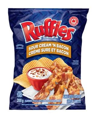 Ruffles Sour Cream & Bacon 200G 88624