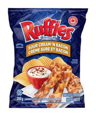Ruffles Sour Cream & Bacon 200G