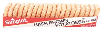 Simplot Hash Brown Potatoes Patties (2.25 oz, 20 ct)
