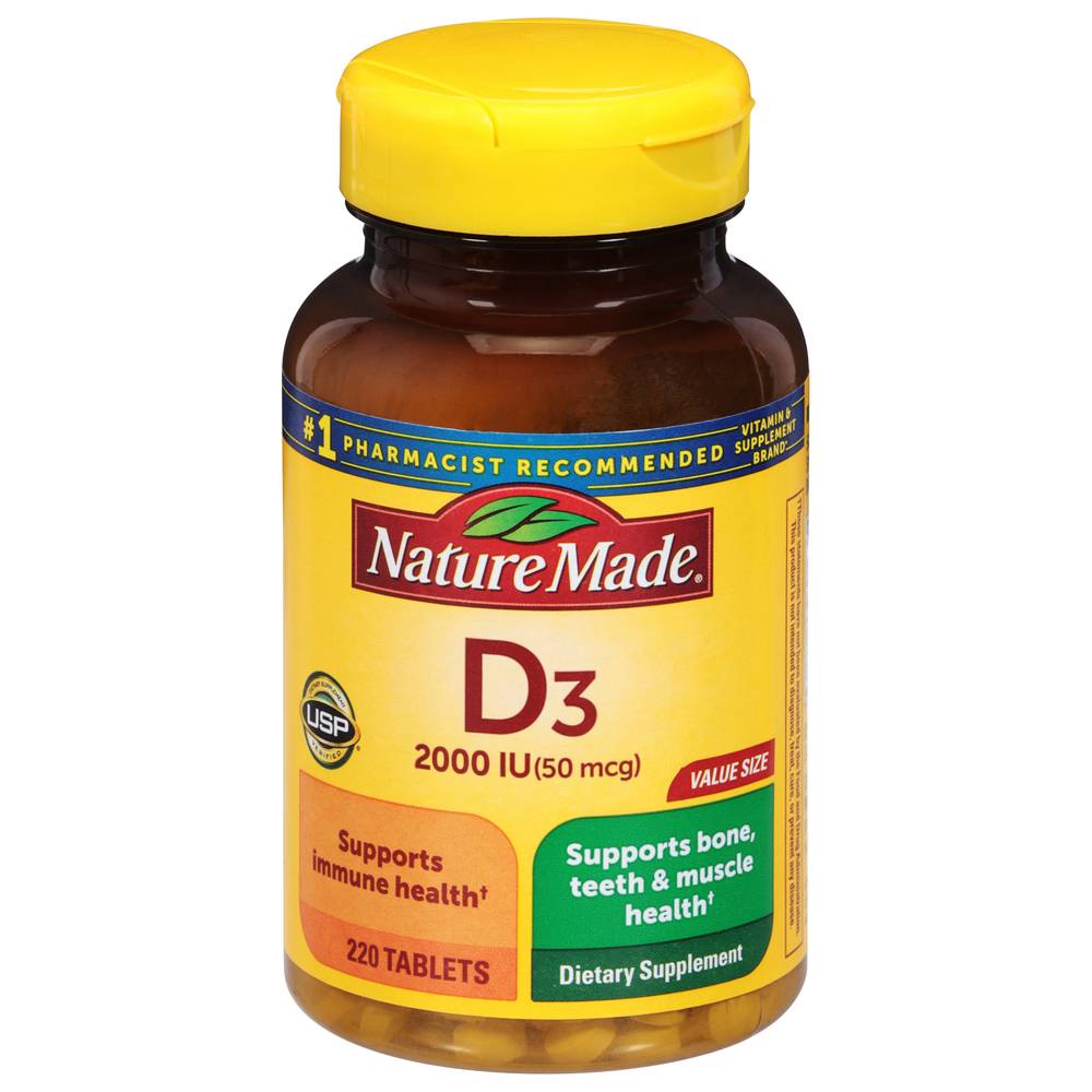 Nature Made Vitamin D3 50 Mcg (15.6 oz, 220 ct)