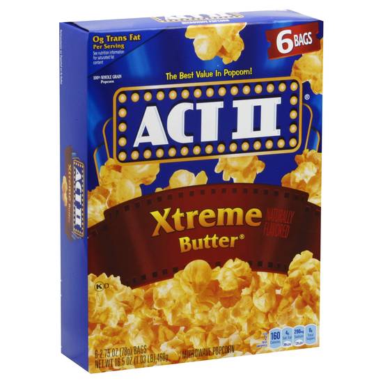 Act Ii Microwave Popcorn Xtreme Butter ( 6 ct )