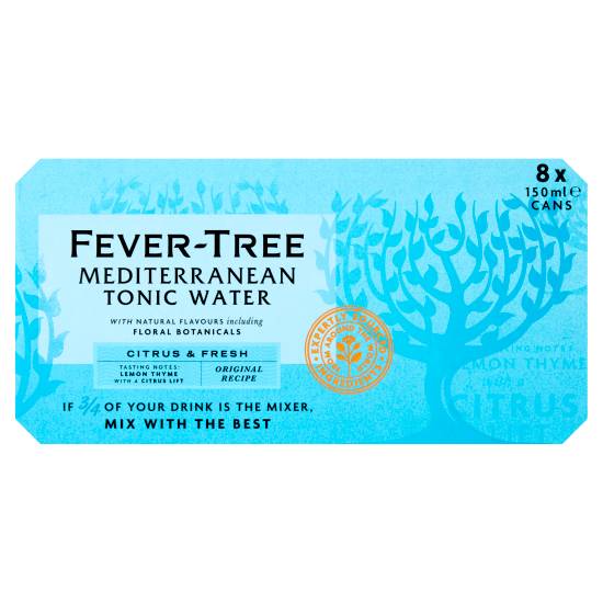 Fever-Tree Mediterranean Tonic Water (8 ct,150 ml)