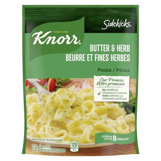 Knorr pâtes sidekicks beurre et fines herbes - sidekicks butter & herb pasta (136 g)