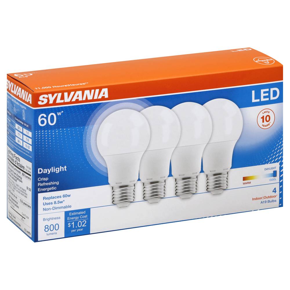 Sylvania 60w Daylight 10yr (4 ct)