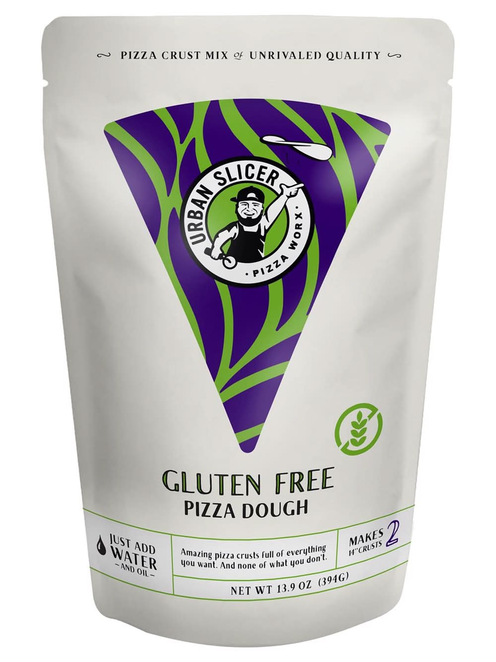 Urban Slicer Pizza Worx Pizza Dough Gluten Free Pizza Dough Mix 13.9 Oz