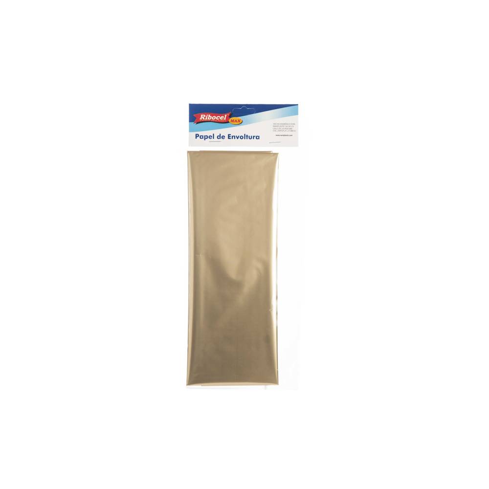 Ribocel papel de envoltura metalizado oro (bolsa 2 pliegos)