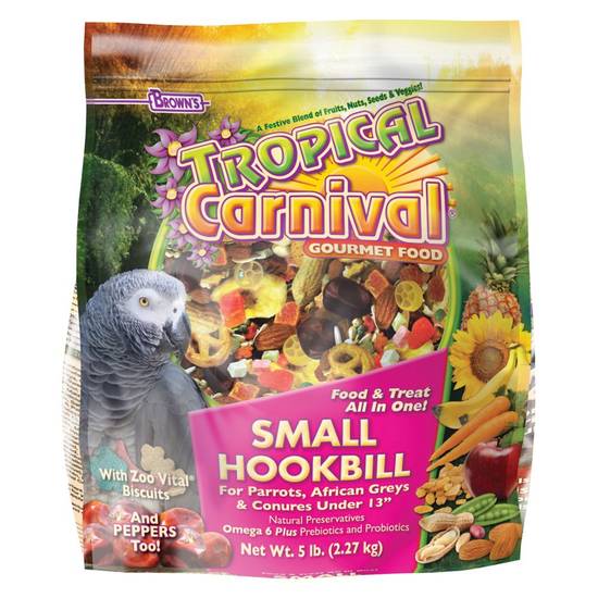 Brown's® Tropical Carnival® Small Hookbill Bird Food (Color: Assorted, Size: 5 Lb)