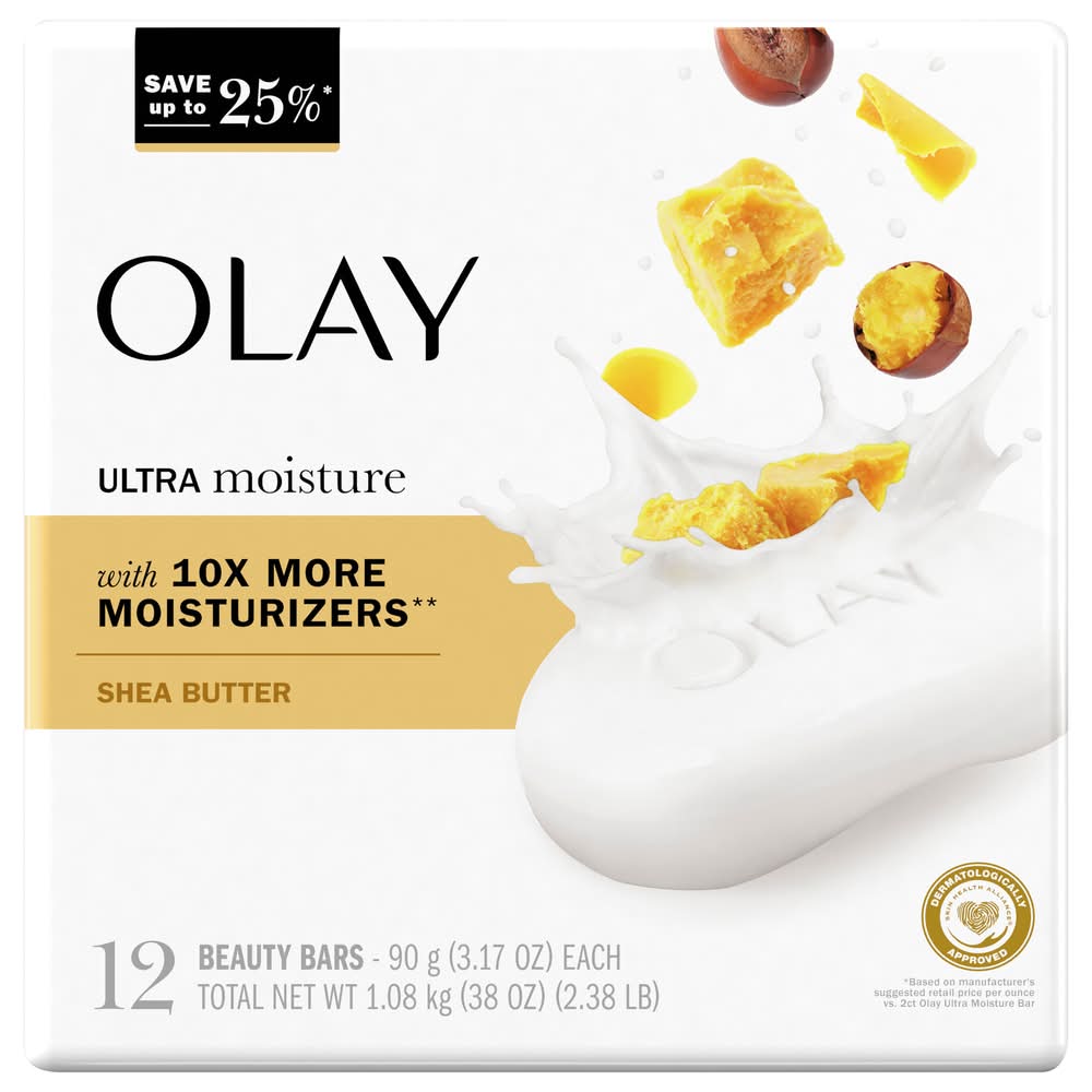 Olay Ultra Moisture Shea Butter Beauty Bar (2.38 lbs, 12 ct)
