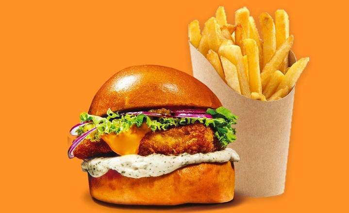 Le Fish Burger + frites  🍔🍟