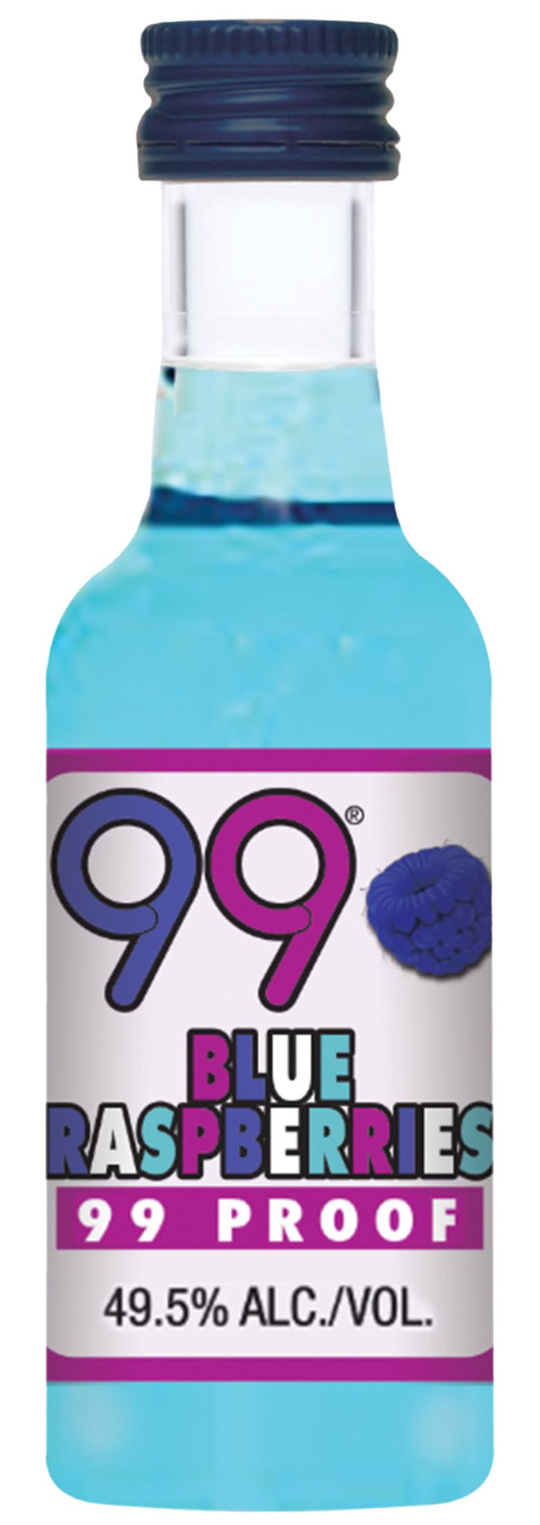 99 Brand Flavored Liqueur, Blue Raspberry (50 ml)