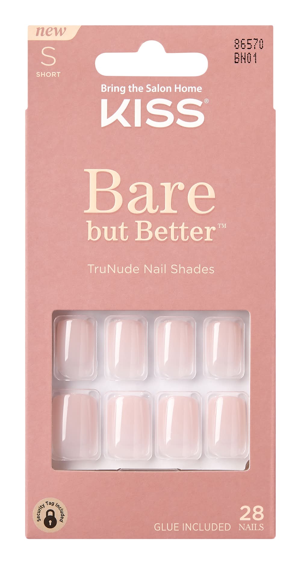 KISS Bare But Better Bn01 Short Nails (1.6 oz)