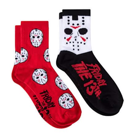 Branded Girls Mid-Crew Socks 2-Pack Friday The 13th