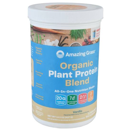Vanilla Organic Plant Protein Blend Amazing Grass 14.3 oz
