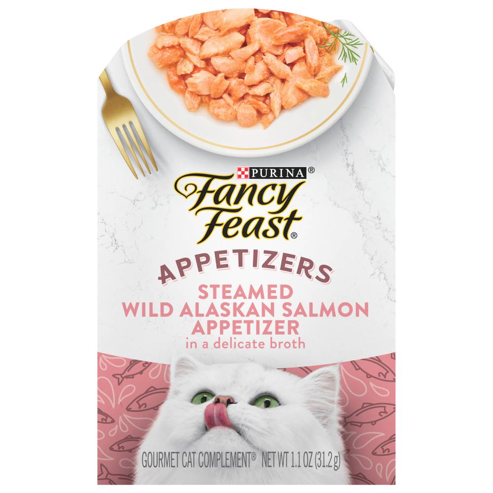 Fancy Feast Appetizers Steamed Wild Alaskan Salmon Cat Food (1.1 oz)