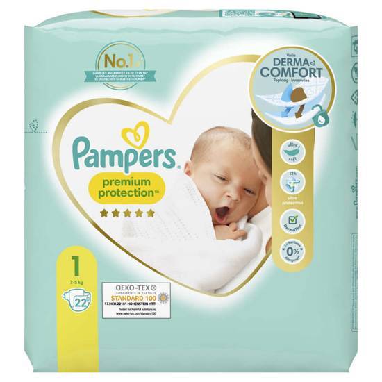 Pampers Couche bébé - Premium Protection Taille 1 x22