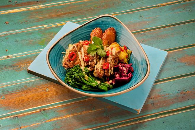 Rice Bowl with Fried Chicken