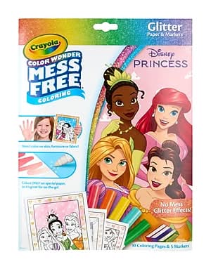 Crayola Princess Color Wonder Mess Free Glitter Activity Book (75-7185)