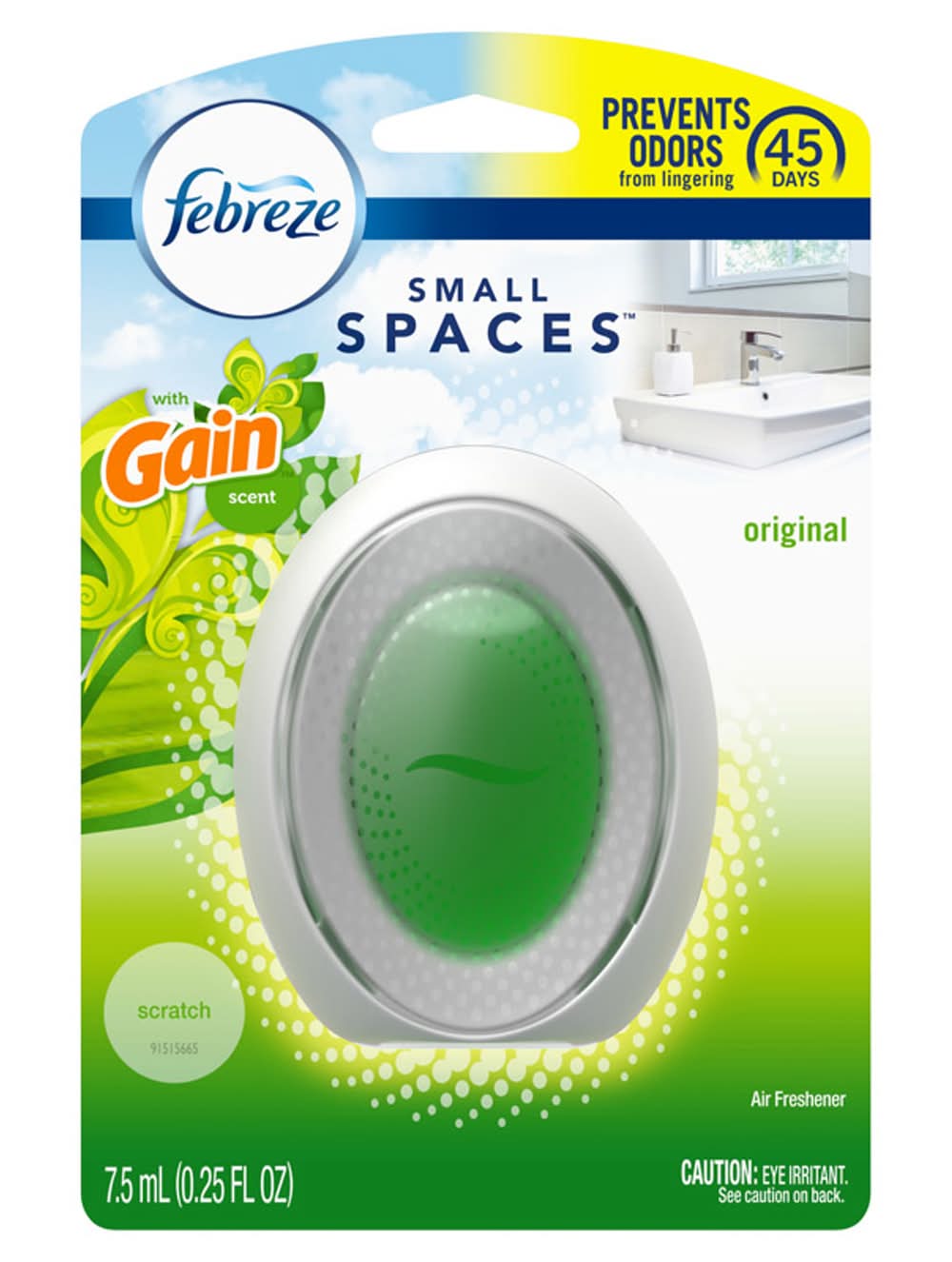 Febreze Small Spaces Original Gain Scent Air Freshener 0.25 Oz Liquid 1 Pk