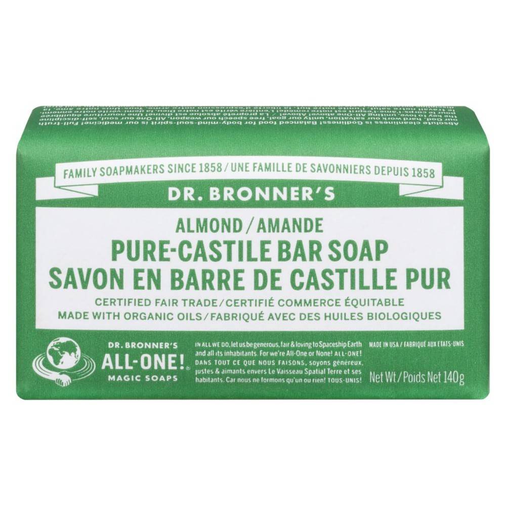 Dr. Bronner's Almond Pure-Castille Bar Soap (140 g)