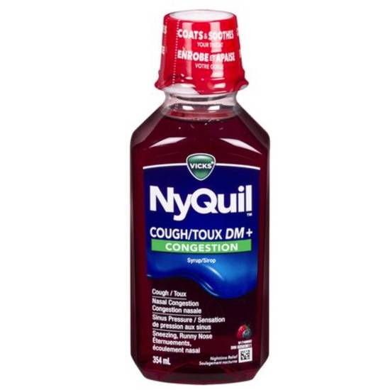 Vicks Nyquil Cough Congestion Strawberry-Blueberry (354 ml)