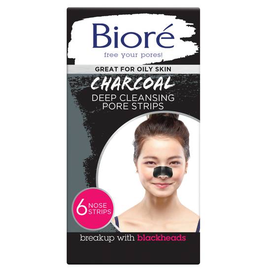 Biore Deep Cleansing Charcoal Pore Strips (6 ct)