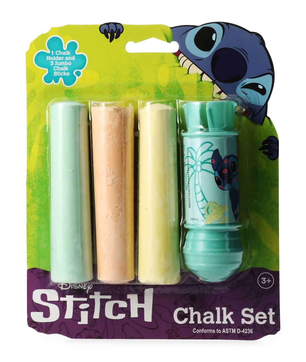 Disney Stitch™ Sidewalk Chalk & Holder 4-Piece Set