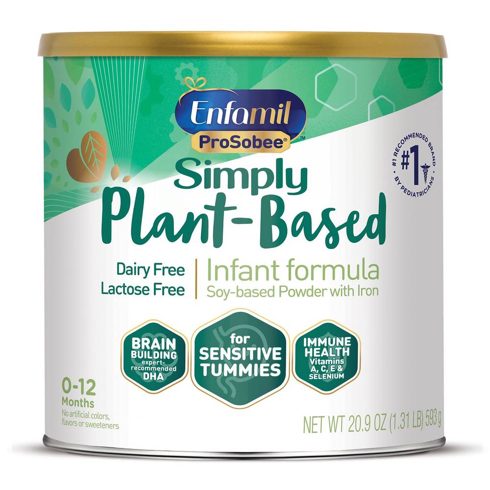 Enfamil Prosobee Simply Plant-Based Infant Formula Powder, Lactose-Free, 20.9 Oz, 1 Ct