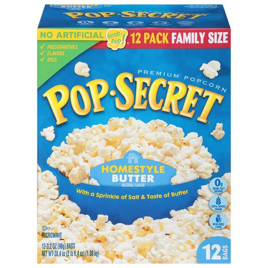 Pop Secret Homestyle Butter Family Size Popcorn (12 ct)