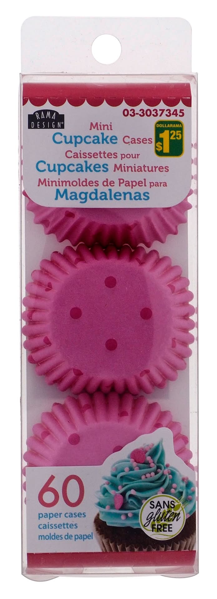 Wohoo! Printed Mini Muffin Paper Cases, Multicolor (60 ct)