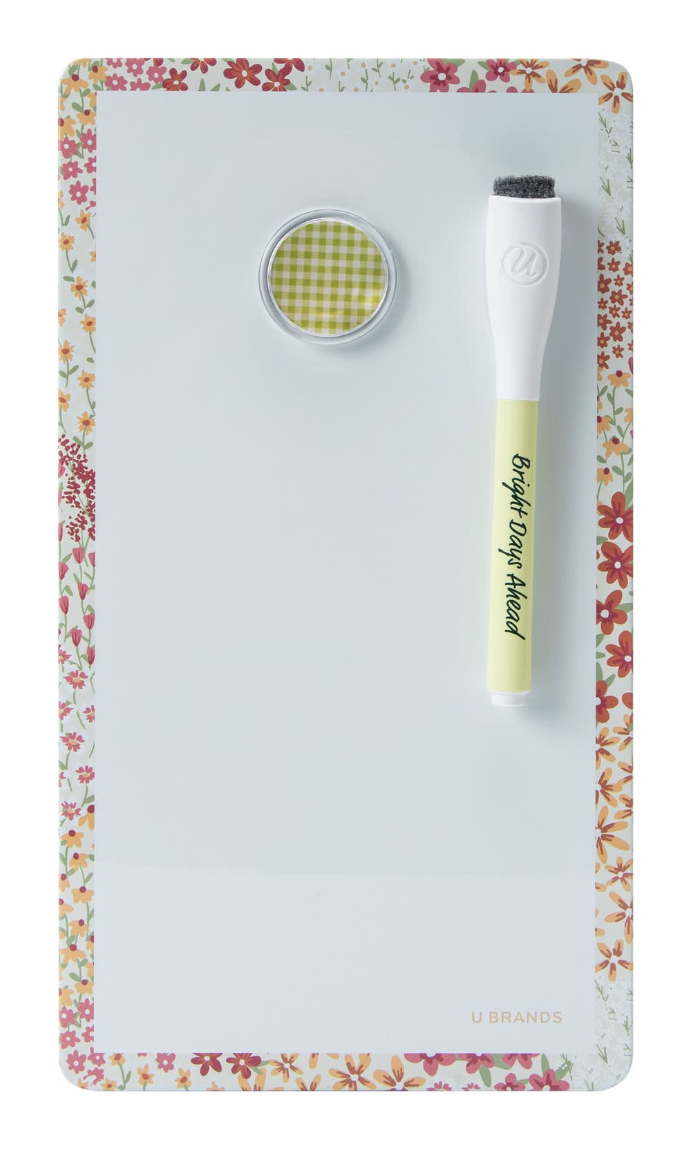 Frameless Dry Erase Board 5.5in x 10in Flower