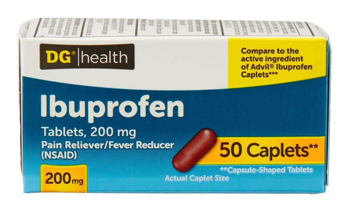 Dg Health Ibuprofen Tablets 50 Ct