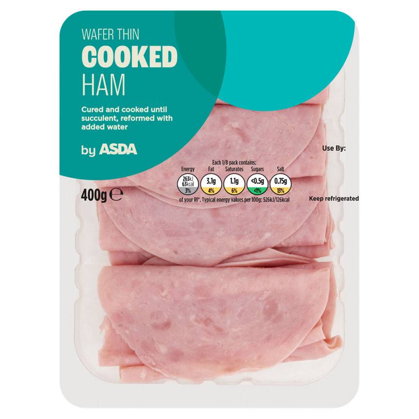 Asda Wafer Thin Cooked Ham 400g